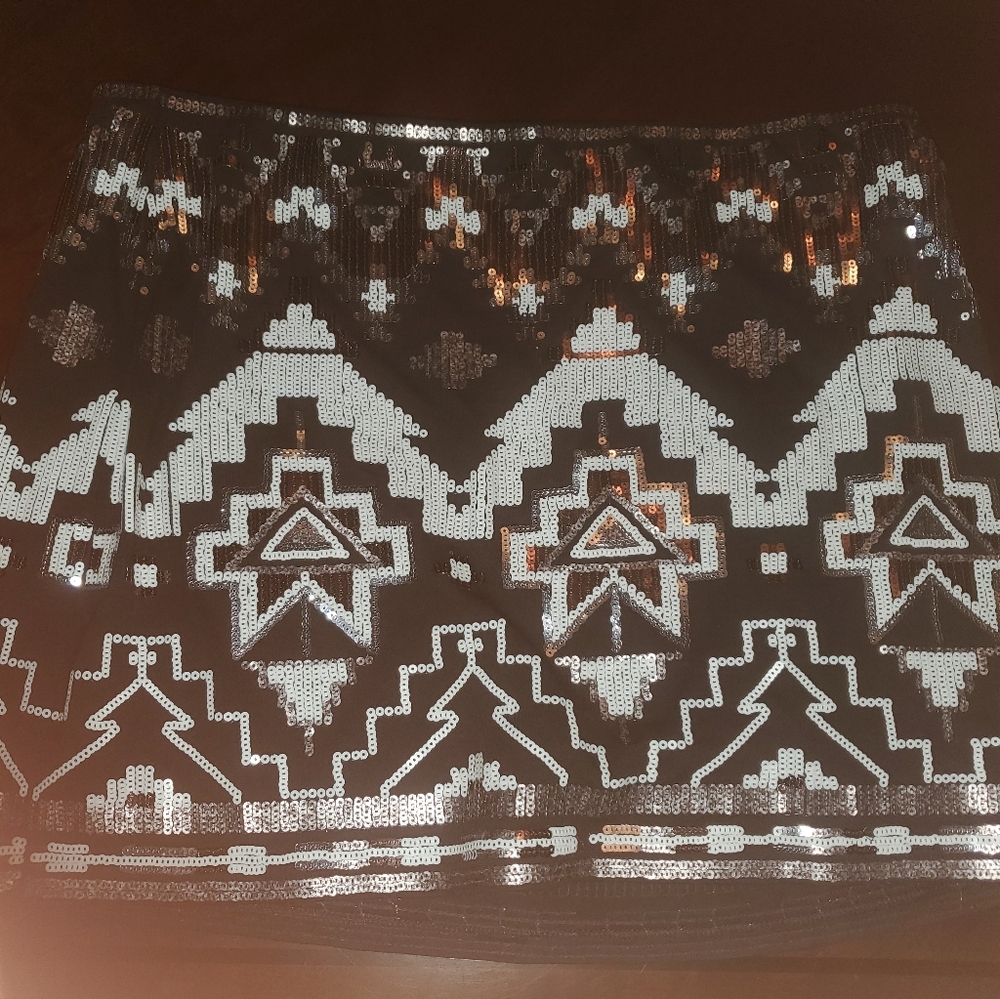 Sequin mini skirt